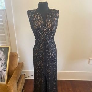 BCBG, long, black lace, evening gown